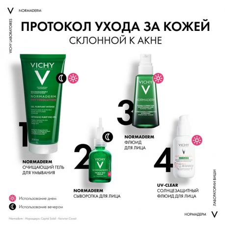 Корректирующий уход с обновляющим и противовоспалительным действием для проблемной кожи, склонной к жирности Normaderm Double-correction Moisturising Care 50 Vichy