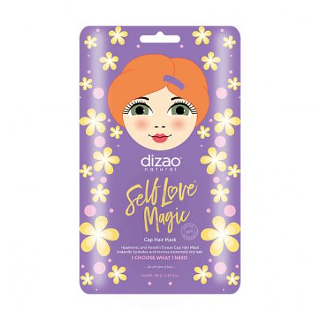 Маска шапка для волос "Гиалурон и кератин" восстанавливающая, увлажняющая 1 шт 60 Dizao