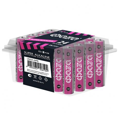 Батарейки Щелочные Super Alkaline LR 6, PB-24, шб 24 шт. ФАZА