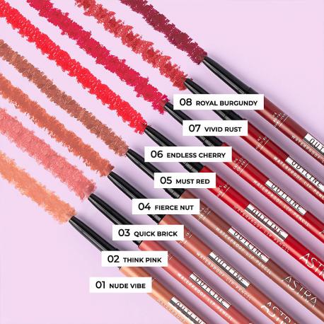 Контурный карандаш для губ Outline Waterproof Lip Pencil Астра