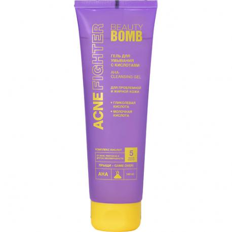 Гель для умывания с кислотами Acne Fighter Aha – Cleansing Gel 140 Beauty Bomb