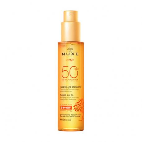 Масло для лица и тела Sun Tanning Oil for Face and Body SPF50 150 Nuxe