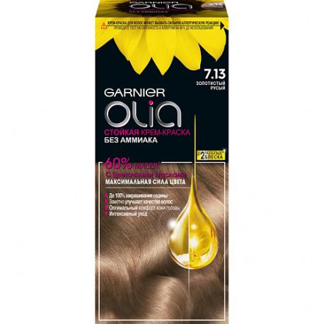 Стойкая крем-краска для волос с цветочными маслами, без аммиака Olia 112 Garnier