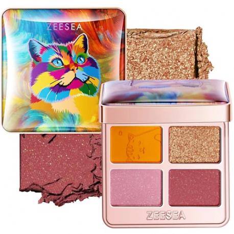 Тени для век Tipsy Kitty Eyeshadow Quad Zeesea