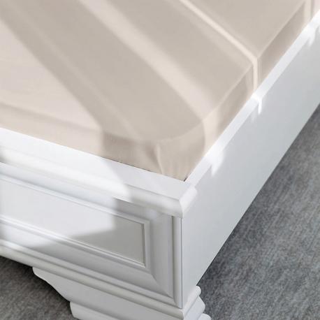 Антибактериальная простыня на резинке Antibacterial Bedsheet, 160х200х25 см. Цвет: «Песчаный берег» (бежевый) SOFT SILVER
