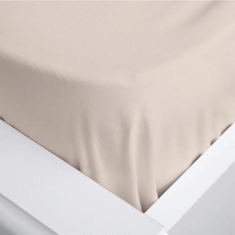 Антибактериальная простыня на резинке Antibacterial Bedsheet, 160х200х25 см. Цвет: «Песчаный берег» (бежевый) SOFT SILVER