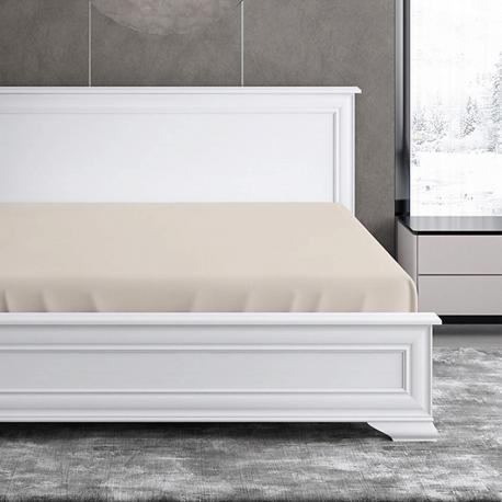 Антибактериальная простыня на резинке Antibacterial Bedsheet, 160х200х25 см. Цвет: «Песчаный берег» (бежевый) SOFT SILVER