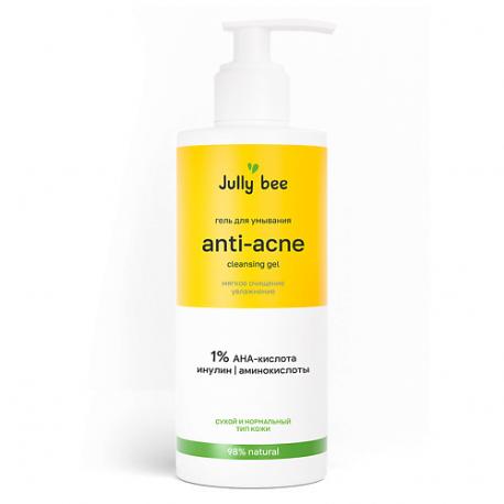 Гель для умывания для сухого и нормального типа кожи лица Anti-acne Cleansing Gel 250 JULLY BEE