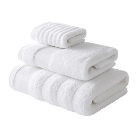 Набор Antibacterial Cotton Towels, полотенца для лица и тела 3 шт., размеры 30х50 см, 50х90 см, 70х140 см. Цвет: «Альпийский снег» (белый) SOFT SILVER