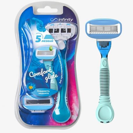 Женская бритва +2 сменные кассеты ComfortGlide INFINITY