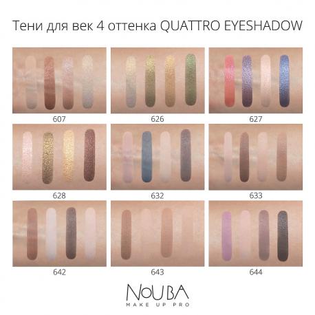 Тени для век 4 оттенка QUATTRO EYESHADOW Nouba