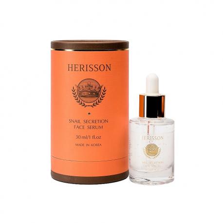 Сыворотка для лица "с секретом улитки" Snail Secretion Face Serum 30 HERISSON
