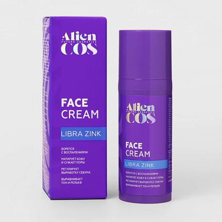 Крем для лица с ниацинамидом  «Libra Zink» 50 ALIENCOS