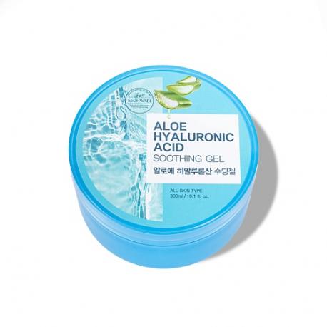 Успокаивающий гель с алоэ и гиалуроновой кислотой /ALOE HYALURONIC ACID SOOTHING GEL 300 SEOHWABI