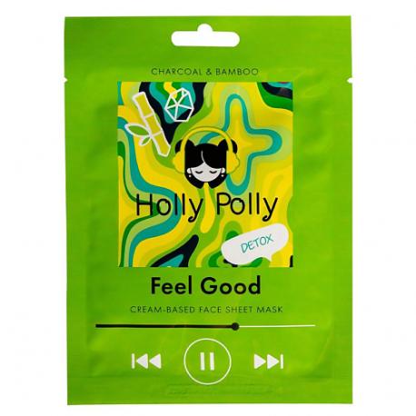 Тканевая маска для лица с Углем и экстрактом Бамбука 22 Holly Polly