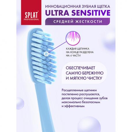 Инновационная зубная щетка средней жесткости Professional Sensitive Medium SPLAT