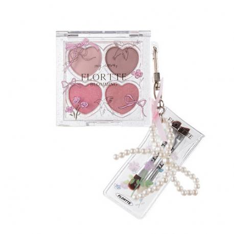 Компактные тени-брелок Blooming Series 4 Color FLORTTE