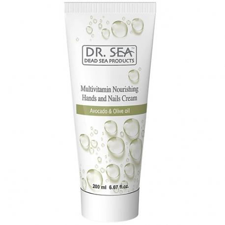 Мультивитаминный питательный крем для рук и ногтей с маслами авокадо и оливы 200 DR.SEA