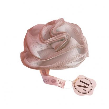 Губка-цветок для душа персиковая MEA