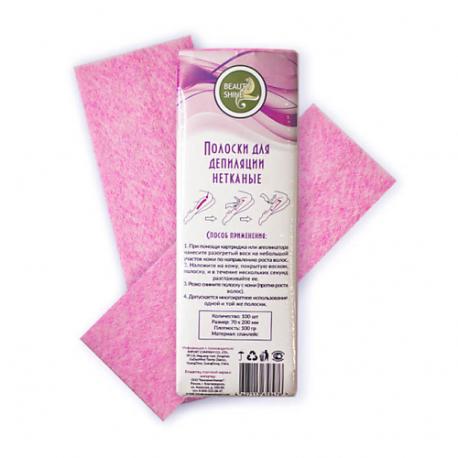 Полоски для депиляции нетканыe розовые, 100 шт. BEAUTY SHINE