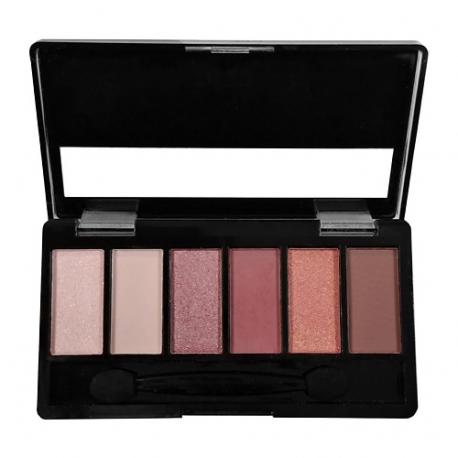 Тени для век 6-ти цветные сливово-розовые Lavelle Collection