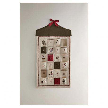 Настенный адвент-календарь Embroidered Christmas Advent Calendar ZARA HOME