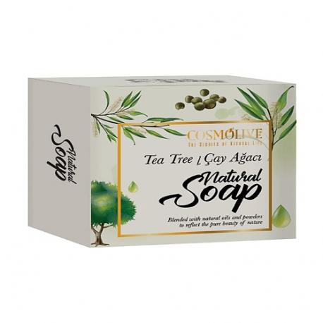 Мыло натуральное с чайным деревом tea tree natural soap 125 COSMOLIVE