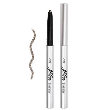 Тени для век, карандаш Glitter eyeliner 2in1 sparkling brown Lavelle Collection