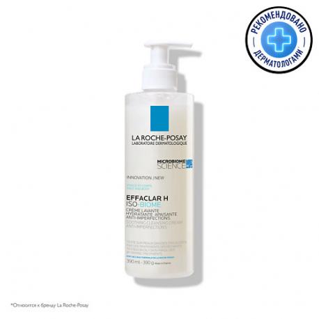 Effaclar H Iso-Biome Успокаивающий очищающий крем-гель для лица против несовершенств, от сухости и забитых пор, с маслом карите (ши), ниацинамидом 390 La Roche-Posay