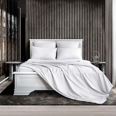 Антибактериальный комплект постельного белья Antibacterial Bed Linen Set, семейный. Цвет: «Альпийский снег» (белый) SOFT SILVER