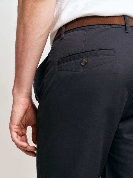 Брюки силуэта Slim из хлопка с ремнём ZOLLA