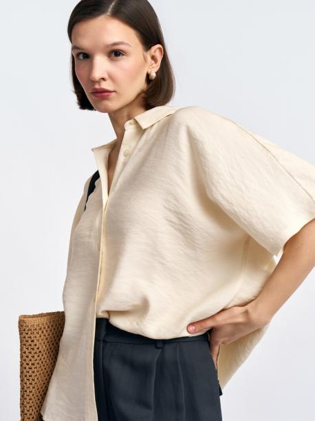 Рубашка из вискозы с коротким рукавом ZOLLA