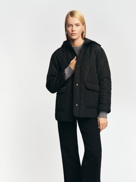 Тёплая стёганая куртка с капюшоном ZOLLA