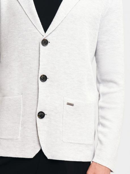 Вязаный кардиган на пуговицах с воротником и карманами ZOLLA