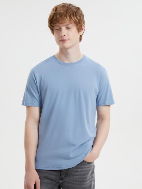 Однотонная базовая футболка из хлопка ZOLLA