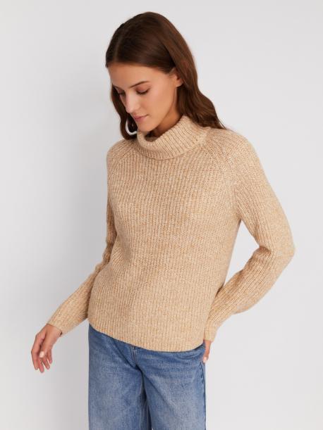 Свитер крупной вязки с горлом ZOLLA