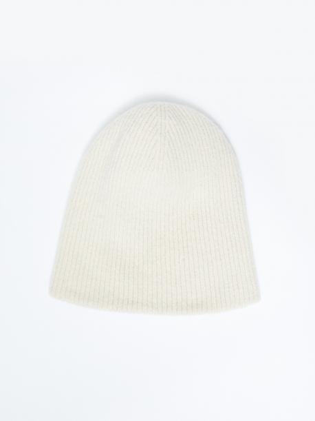 Тёплая вязаная шапка-бини из шерсти без отворота ZOLLA