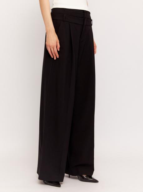 Брюки прямого силуэта с двойным поясом ZOLLA