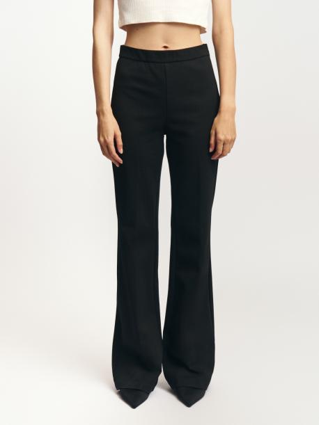 Трикотажные брюки фасона Bootcut со стрелками ZOLLA