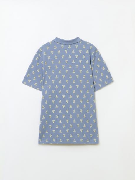 Футболка поло из хлопка с рисунком ZOLLA