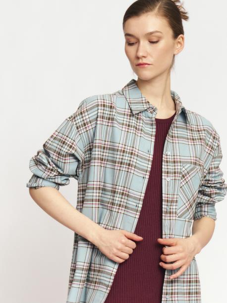 Фланелевая рубашка из хлопка в клетку ZOLLA