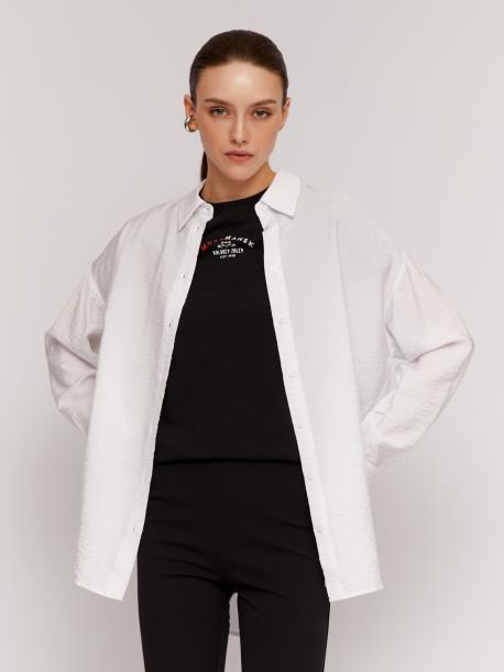 Футболка из хлопка с коротким рукавом и принтом ZOLLA