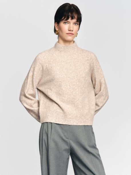 Вязаный свитер с воротником-стойкой ZOLLA