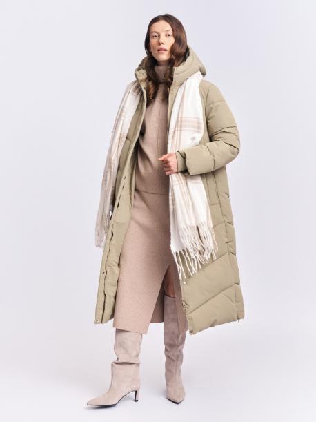 Тёплая куртка-пальто с капюшоном ZOLLA