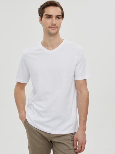 Однотонная базовая футболка из хлопка ZOLLA