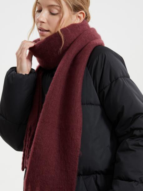 Тёплый шарф с длинной бахромой ZOLLA