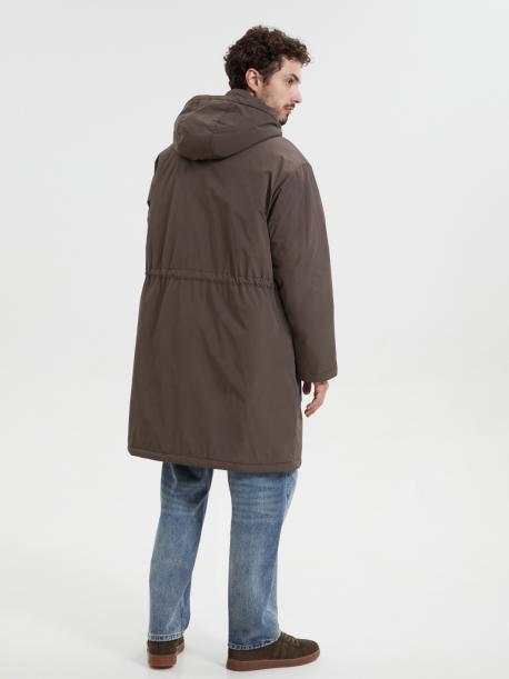 Тёплая куртка-парка на молнии с капюшоном ZOLLA