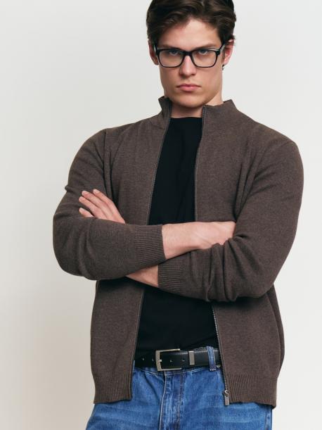 Вязаная толстовка на молнии с воротником ZOLLA