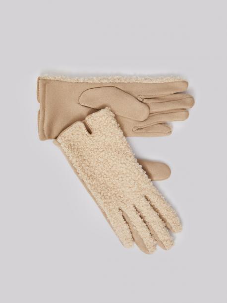 Утеплённые перчатки из экомеха ZOLLA