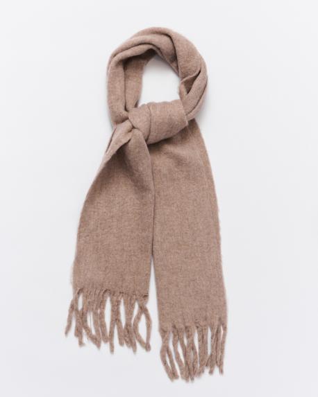 Тёплый шарф с длинной бахромой ZOLLA